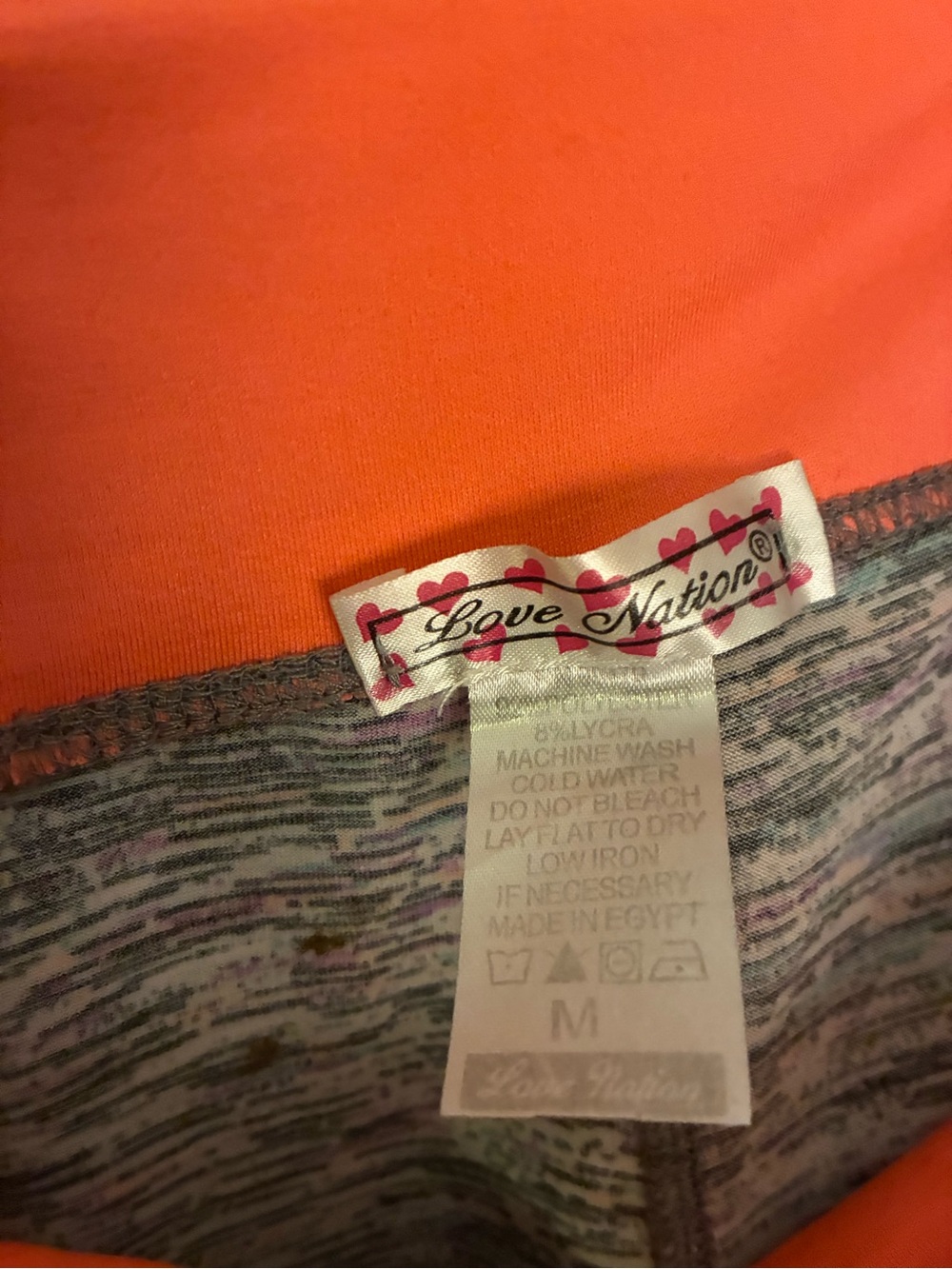Love Nation Women's Orange Seamless Intimates 3/4 Leggings - Medium